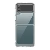 Clear Acrylic stötsäkra hårda fall för Samsung Galaxy Z Flip 5 4 3 Z Fold 3 4 W24 W22 W23 Flip Flip5 Flip4 Flip3 Transparent Back Cover Cell Phall Fall mjuk TPU -stötfångare