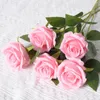 Fleurs décoratives 5 pièces Roses artificielles saint valentin Simulation soie Rose mariage décoration de la maison fausses plantes bricolage couronne fournitures