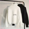 Swetry damskie Bla White Turtlene Knit SWEATER Kobiety jesienne zima Nowa koreańska koreańska sweter z długim rękawem pullover luźna swobodna kobieta ciepła dzianina