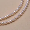 Pietre preziose sciolte BaroccoSolo perle naturali Catena da 3,5-4 mm Perle luminose rotonde semilavorate - Commercio all'ingrosso per collana girocollo 40 cm N13