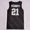 2020 новый баскетбольный трикотаж колледжа St. Bonaventure Bona Bonnies NCAA 21 Osun Osunniyi, черный, все Ed и вышивка, мужской молодежный размер