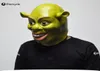 Máscara de látex de luto verde shrek filme de cofre de criação de animais adultos para o Halloween8061691