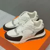 Luxo Mens Run Away Sneaker Mulheres Camurça Canvas Platform Trainers Couro Lace Up Sapatos Casuais Ao Ar Livre Com Caixa NO286