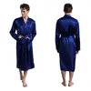 Herren-Nachtwäsche, Bademäntel, Nachthemd, Satin-Kimono, Bademäntel, lässige Haus-Morgenmäntel, männlich, weiches, seidiges Nachthemd, Nachthemd, Loungewear