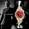 Наручные часы Bling Diamond Watch Iced Out Мужчины Хип-Хоп Роскошные мужские часы из 18-каратного золота Кварцевые мужские наручные часы Водонепроницаемые Montre Homme