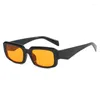 Sonnenbrille Vintage Quadrat Frauen Marke Designer Sonnenbrille Weibliche Mode Orange Rechteckige Brillen UV400