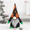 Party Favor Halloween Supplie Dolls Faceless Gnomes Elf Plysch fylld leksakskåp High Hat White Beard Window Decorations Desktop Drop DHS6T