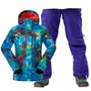 Skiing Suits Waterproof Jacket and Pant Suit for Women Snow Clothing Outdoor Wear Snowboarding Sets Winter Costumes GS 10K 231201