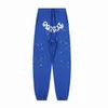 2023 Sp5der 555555 Sweats à capuche pour hommes et femmes Angel Number Puff Pastry Impression graphique Spider Web Sweatshirts Streetwear Top Vêtements Bleu clair 4S17