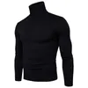 Men's Sweaters Autumn And Winter Fashion Casual Sweater Soft Stretchy High Neck Knit Solid Colour Fitted Top Slim Bottom