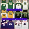 Custom XS-6XL Classic Retro 2007-08 Basketball 35 Kevin Durant Jersey Classic Vintage Yellow Green White Jerseys Breathable Sports Shirts Retro Durant