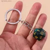 Keychains Lanyards Funny Multifaceted Keychain for Men Colorful Resin Charm Car Keyring Handbag Purse Accessories Key Chain Jewelry Gift R231201