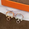 Collierr de Chien Ring H for Woman Designer para 925 Srebrny diament Rozmiar 6-8 t0p Najwyższa jakość marki projektantka Moda 018