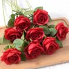 Fleurs décoratives 5 pièces Roses artificielles saint valentin Simulation soie Rose mariage décoration de la maison fausses plantes bricolage couronne fournitures