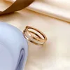 Bulgariness 2024 Designer Bvlgarys Baojia pusta pierścień literowy Rose Gold