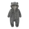Macacão roupas de bebê 0 a 3 6 12 meses para o inverno infantil nascimento traje nascido menina menino urso macacão manga longa crianças bodysuit 231201