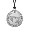 Antiker Silber-Talisman, Pentagramm des Mondes, Salomon-Siegel-Anhänger, Amulett-Halskette282F