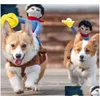 Dog Apparel Christmas Costume Funny Dogs Santa Claus Clothing Riding On Puppy Pets Cat Holiday Outfit Pet Clothes Dressing Up For Ha Dhcjt
