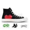 Baskets à plateforme montantes Vintage Comme des Garcons X années 1970 Chaussures de toile de créateur Femmes Hommes All Star Classic 70 Chucks Taylors Low Multi-Heart Sneakers