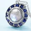 Collier en argent Sterling Labradorite pour femmes, pendentif rond en cristal à facettes, bijoux en pierres précieuses naturelles, S925
