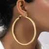 Boucles d'oreilles créoles Style Punk exagéré pour femmes, grand cercle créatif géométrique ajouré, bijoux de fête de vacances à la mode BE021