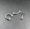 Anelli per naso Borchie Spedizione gratuita LOT50pcs 16g Piercing gioielli per il corpo -CZ Brillante labbro Labret Anello orecchio Helix Bar Labbro sopracciglio Piercing al naso rotondo CZ 231201