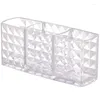 Boîtes de rangement organisateur de maquillage, Pot de brosse de maquillage en plastique acrylique pour porte-cosmétiques, conteneur de cosmétiques de bureau