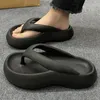 Chinelos de borracha flip flops sapatos de salto alto senhora plataforma plana slides havaiano massagem macio pu tecido ru