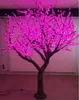 Naturalny pnia Tree LED sztuczna wiśniowa kwiat drzewa światło choinki światło 1,8 m ~ 3,5 m wysokości RGB Kolor deszczowy Zastosowanie na zewnątrz