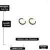 Dangle Earrings Fashion Geometric Clear Green Crystal Hoop Large For Women Luxury Gold Plated 2023 Trendy Girls Statement Zircon