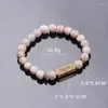 Strand Letter Mom Stretch Bangle Moederdag Natuursteen Armband 3 Kleuren Kralen Ketting Familie Voor Mama Verjaardagscadeau