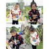 Donsjas Street Fashion Kinderjas M Bean Print Ronde Hals Losse Jongens en Meisjes Harajuku Casual Warme Top Herfst Winter 231201