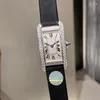 Horloges Mode Rechthoekige wijzerplaat Vrije tijd Diamant Dameshorloge Amerikaans TOP Kwaliteit Saffierglas Quartz Cadeau