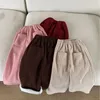 Hosen Kinder Hosen Umarmen 2023 Herbst Und Winter Produkt Aus Südkorea Einfarbig Cord Lose Plüsch Casual Kinder