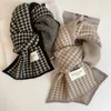 Halsdukar kvinnors vinter högkvalitativ stickad halsduk vintage mönster utomhus varmt