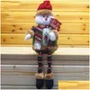 Fyllda plyschdjur Happy Christmas Doll Ornament Dolls Ornament Santa Claus Snowman Deer Nyårs atmosfärens dekoration gåvor 32 cm d dhvek