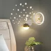 Home Decor Star Projector Wall Lamp LED Metal Body Space Style Children Sconce Light Resin Astronaut Kids Bedroom Modern Lustres