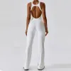 Solid Yoga Jumpsuit One Piece Outfit Fitness Bodysuit Workout Clothes for Women Sportwear Women skinkla lyftuppsättning Activewear