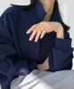 Kobiet bluzy 2023 Style swobodny minimalistyczny trójwymiarowy trójwymiarowy projekt kołnierza polo luźne warstwa powietrza Sweter żeńska wersja koreańska