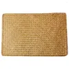 Table Mats Cup Mat Dining Hand-woven Natural Kitchen Tableware Accessories Potholder Rectangular Decoration