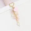 Keychains DIY Phone Strap Lanyard Delicate Flower Keychain Trendy Decoration Keyring Ornament Bag Charm Perfect For And