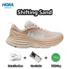 HOKA ONE Bondi 8 9 Clifton Shock Mens Running Shoes Womens Hokas Trainers on Black Cyclamen Sweet Lilac Carbon Triple Mesh Tennis Outdoor