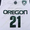 2020 Nieuwe NCAA College Oregon Ducks Jerseys 21 Bol Basketbalshirt Wit Maat Jeugd Volwassen Alle Ed