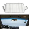 Car Sunshade Snow Awning Front And Rear Aluminum Foil 150X70Cm Sun Blind Curtain Windshield Visor Er Uv Protective Ice Drop Delivery A Otdij