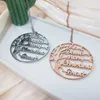 Pendant Necklaces Custom Multiple Names Family Members Tree Necklace Personalized Nameplate Jewelry Dad Mom Sister Brother Gifts 231130