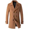 Men's Wool Blends Men Doublebreasted Cashmere Long Trench Coats Covercoats Winter Jackets Male Business Casual 231130