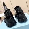 Designer mocassins monolith triângulo logotipo mulheres casuais sapatos de couro preto aumentar plataforma tênis cloudbust clássico patente fosco mocassins treinadores