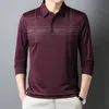 Męski Polos Męski rękaw Sym Slim Fit Button koszule Męskie Casual Polo Shirt Business Tshirt Men Odzież 231201