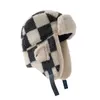 Czapki traper sztuczne kaszmirowe rosyjska czapka kwadratowa ciepła kapelusz dla kobiet miękki wiatroodporny zimowy pilotaż na nartach USHAK 231130