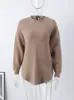Women's Sweaters Casual Loose Knit Pullover Women Solid O neck Fluffy Sweater Female 2023 Autum Warm Soft Fashion Long Sleeve Lady Knitwear 231201